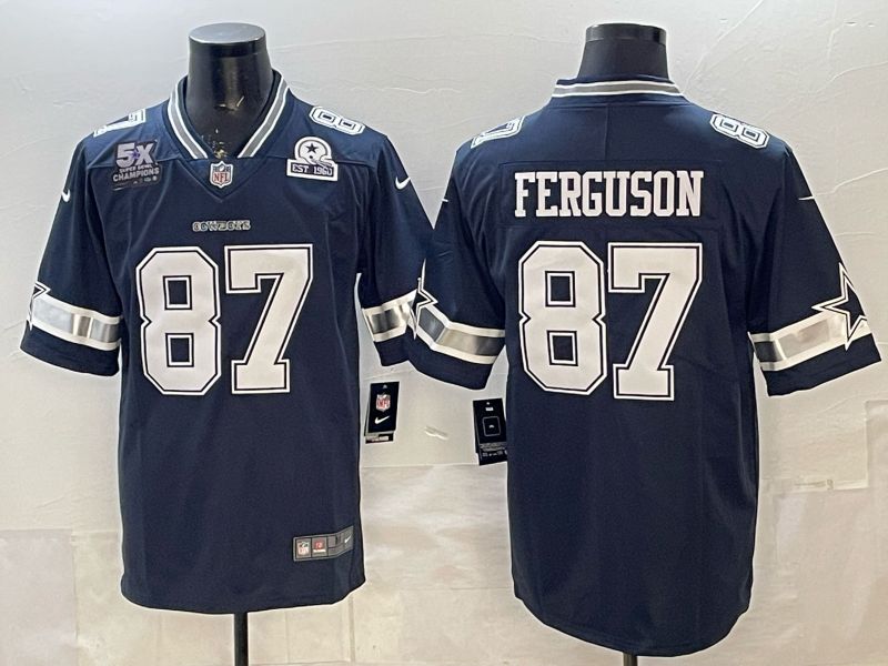 2026 Men Dallas Cowboys #87 Ferguson Blue 2th generations Nike Limited NFL Jersey style 006->dallas cowboys->NFL Jersey